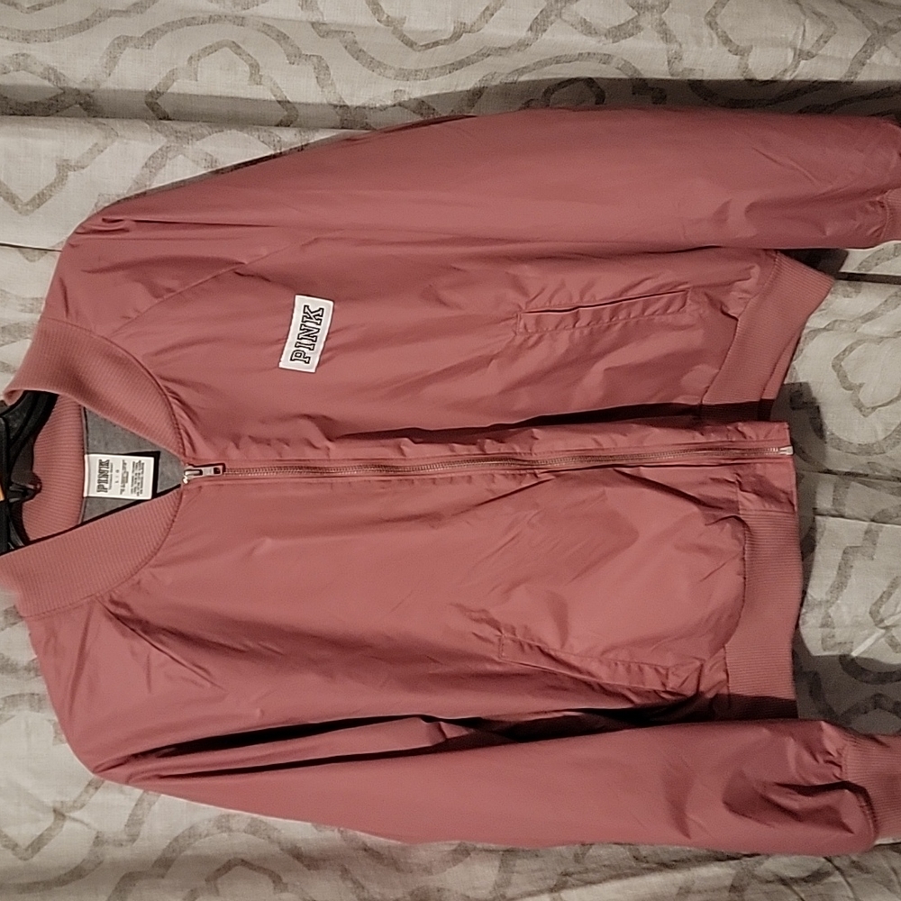 VS Pink Rare 2016 Fashion show bomber jacket size large. NWOT.
